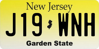 NJ license plate J19WNH