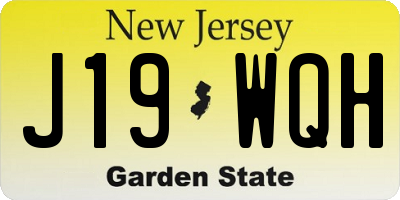 NJ license plate J19WQH