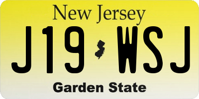 NJ license plate J19WSJ