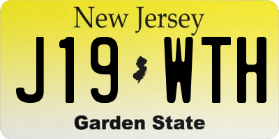 NJ license plate J19WTH