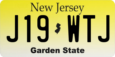 NJ license plate J19WTJ