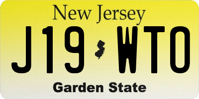 NJ license plate J19WTO