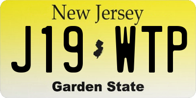 NJ license plate J19WTP