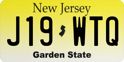 NJ license plate J19WTQ