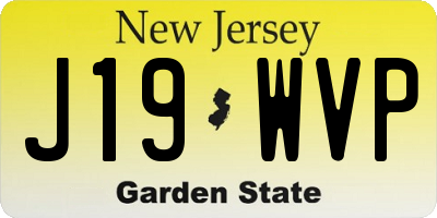 NJ license plate J19WVP