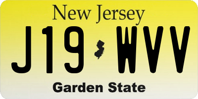 NJ license plate J19WVV