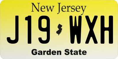 NJ license plate J19WXH