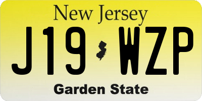 NJ license plate J19WZP