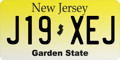 NJ license plate J19XEJ