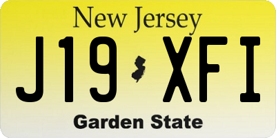 NJ license plate J19XFI
