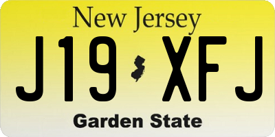 NJ license plate J19XFJ