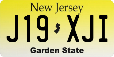NJ license plate J19XJI