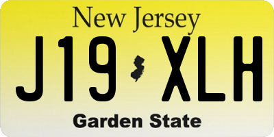 NJ license plate J19XLH