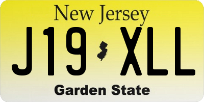 NJ license plate J19XLL