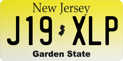NJ license plate J19XLP
