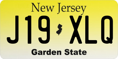 NJ license plate J19XLQ