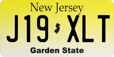 NJ license plate J19XLT