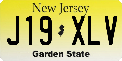 NJ license plate J19XLV