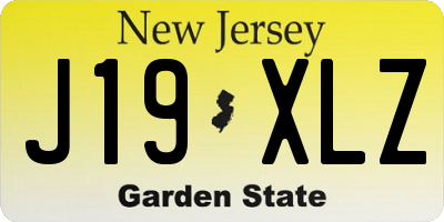 NJ license plate J19XLZ