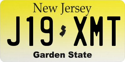 NJ license plate J19XMT