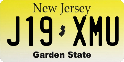 NJ license plate J19XMU
