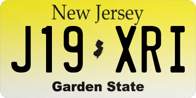 NJ license plate J19XRI