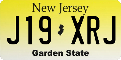 NJ license plate J19XRJ