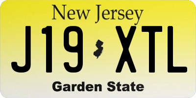 NJ license plate J19XTL
