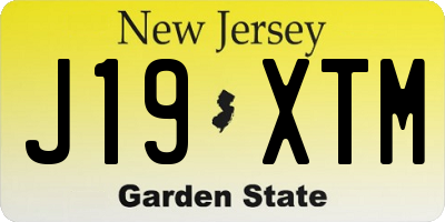 NJ license plate J19XTM