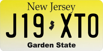 NJ license plate J19XTO