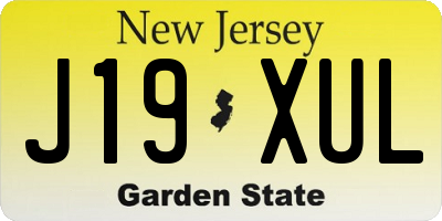 NJ license plate J19XUL
