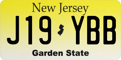 NJ license plate J19YBB