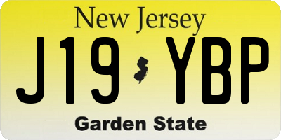 NJ license plate J19YBP