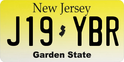 NJ license plate J19YBR