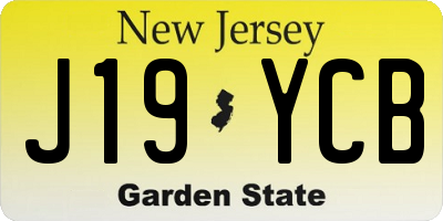 NJ license plate J19YCB