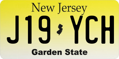 NJ license plate J19YCH