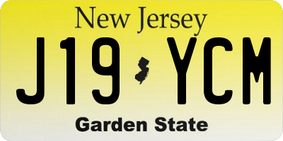 NJ license plate J19YCM