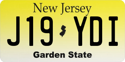 NJ license plate J19YDI