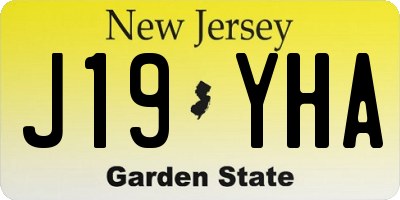 NJ license plate J19YHA