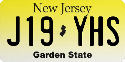 NJ license plate J19YHS