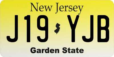 NJ license plate J19YJB