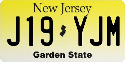 NJ license plate J19YJM