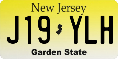 NJ license plate J19YLH