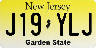 NJ license plate J19YLJ