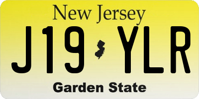 NJ license plate J19YLR