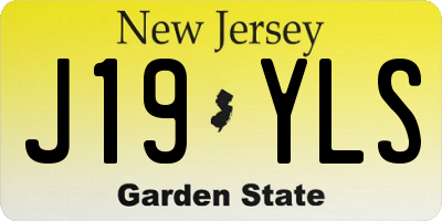 NJ license plate J19YLS