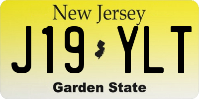 NJ license plate J19YLT