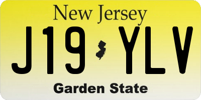 NJ license plate J19YLV