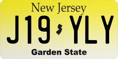NJ license plate J19YLY