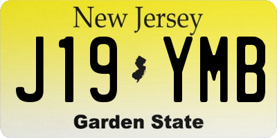 NJ license plate J19YMB